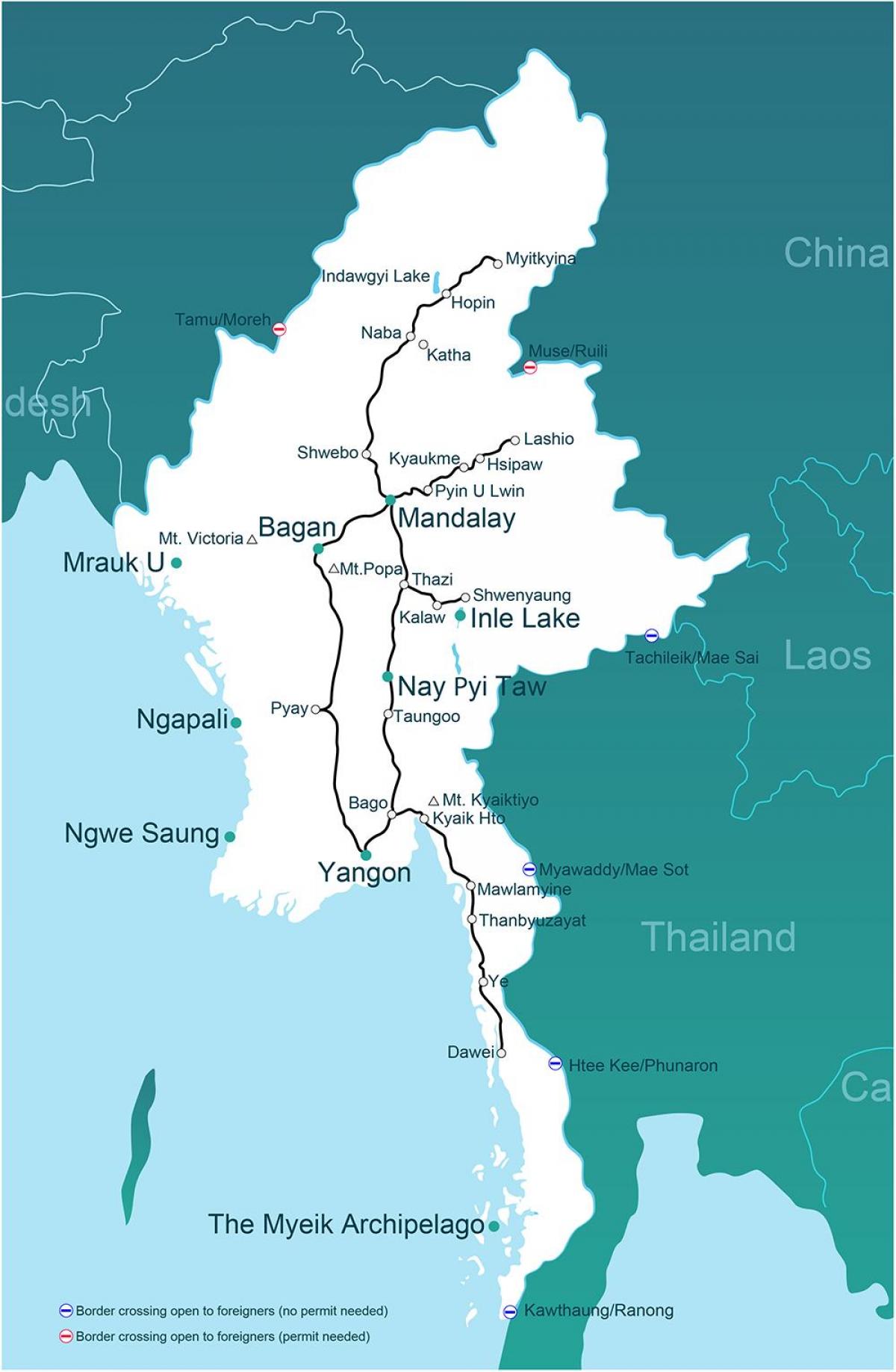 Qatar Myanma xəritə