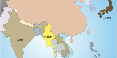 Myanmar dünya xəritəsində