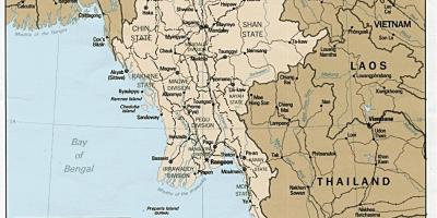 Yangon Burma xəritə